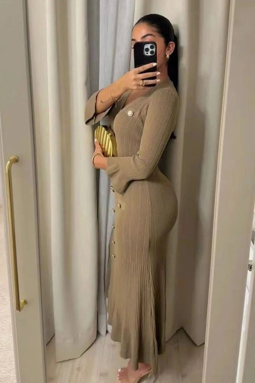 THERESSA – Strickkleid mit Flare-Ärmeln